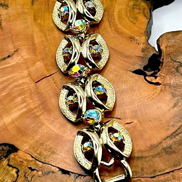 VINTAGE CORO PEGASUS AB RHINESTONE BRACELET SPARKLY - Picture 1 of 6